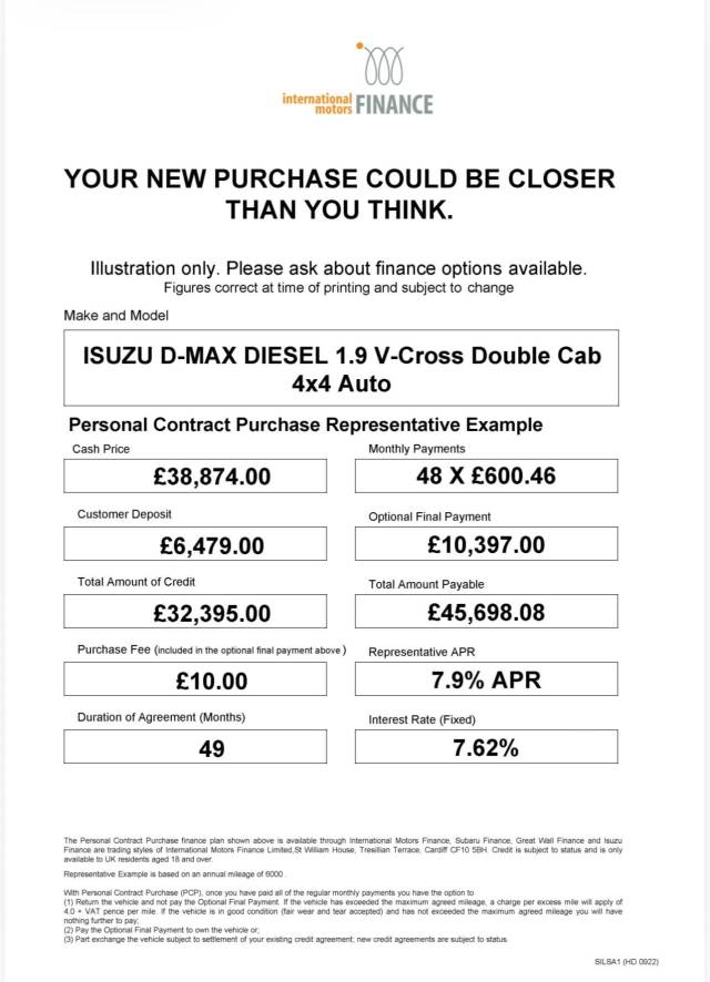 2024 Isuzu D-max 1.9 V-Cross Double Cab 4x4 Auto