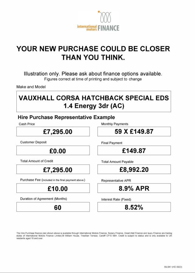 2018 Vauxhall Corsa 1.4 Energy 3dr [AC]
