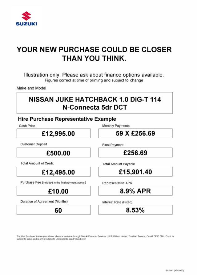2021 Nissan Juke 1.0 DiG-T 114 N-Connecta 5dr DCT